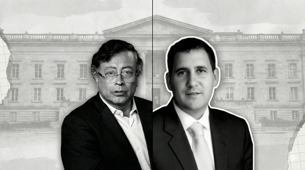 Montaje digital que ilustra la aparición y desaparición de la hoja de vida de Daniel Cuello Baute en la Casa de Nariño