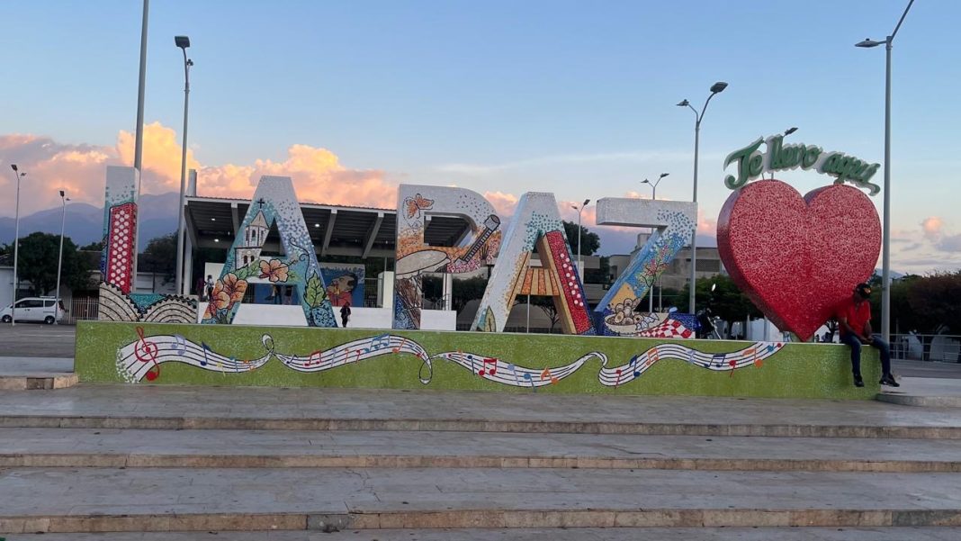 Aviso de bienvenida al municipio de La Paz, Cesar