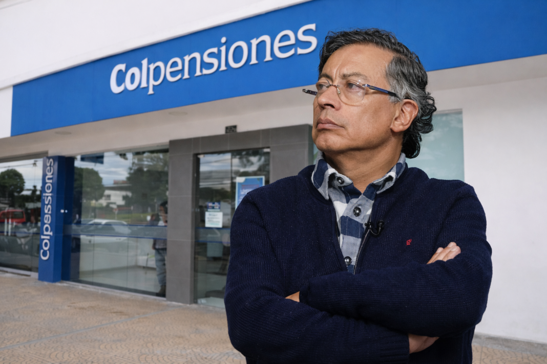 Gustavo Petro defendiendo reforma pensional en Colombia