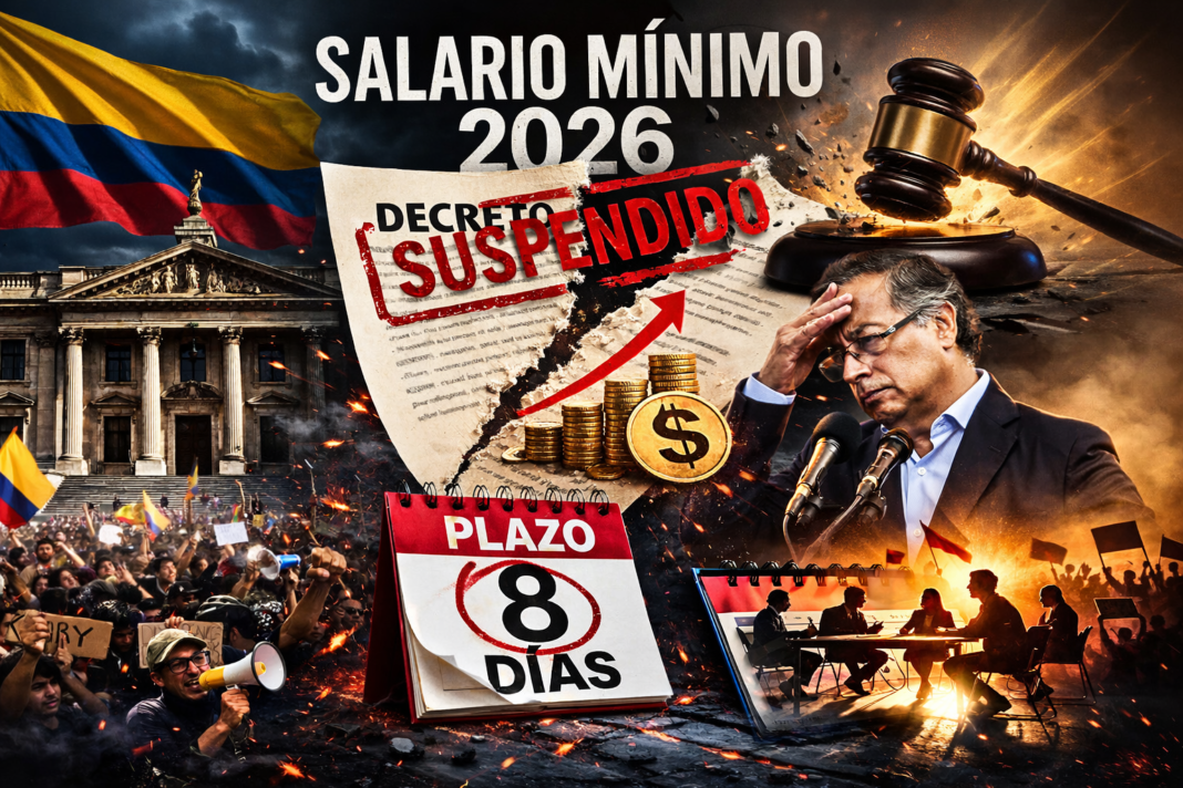 Gustavo Petro anuncia medidas tras suspensión del decreto del salario mínimo 2026