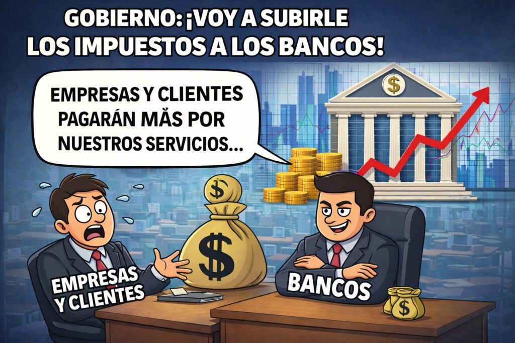 Ciudadano consulta crédito bancario en Colombia ante posible alza por impuesto a bancos