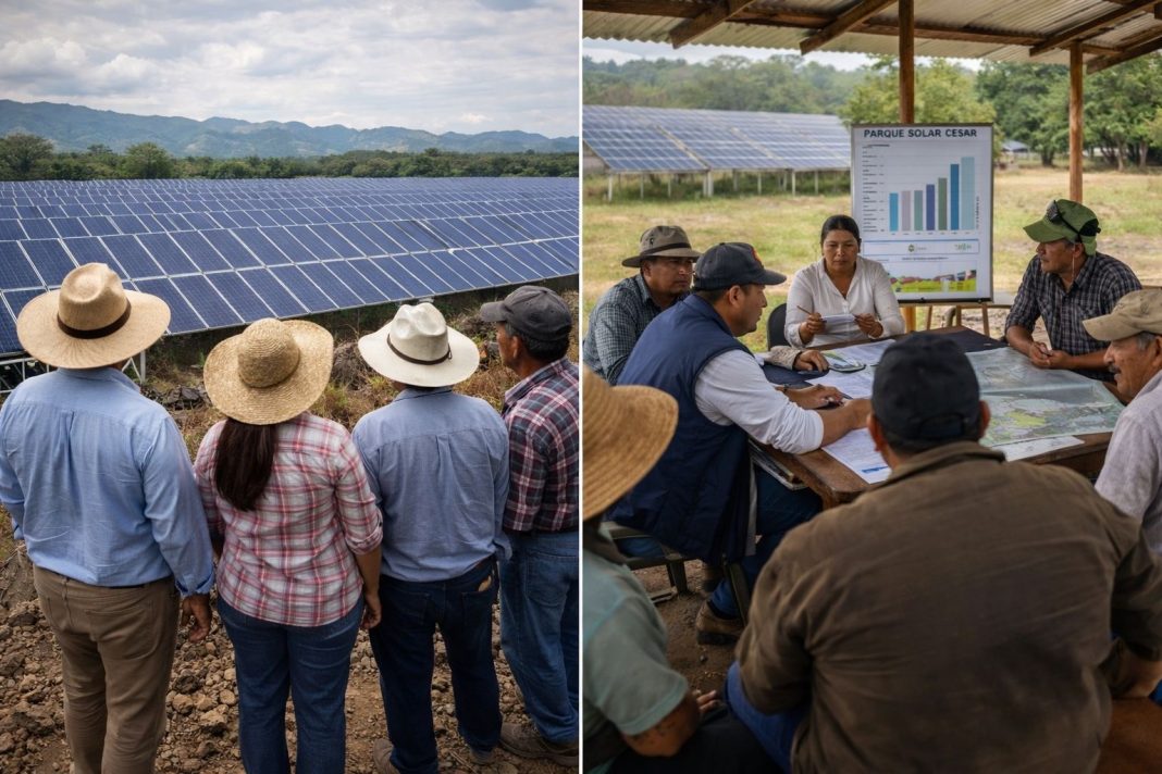 Proyectos de energías renovables en el Cesar avanzan mientras comunidades rurales piden mayor diálogo y participación.