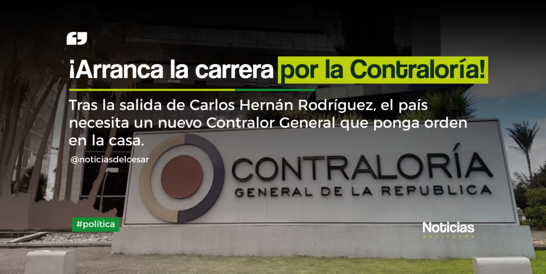 Sede de la Contraloría General de la República de Colombia con titular informativo sobre la elección del nuevo Contralor.