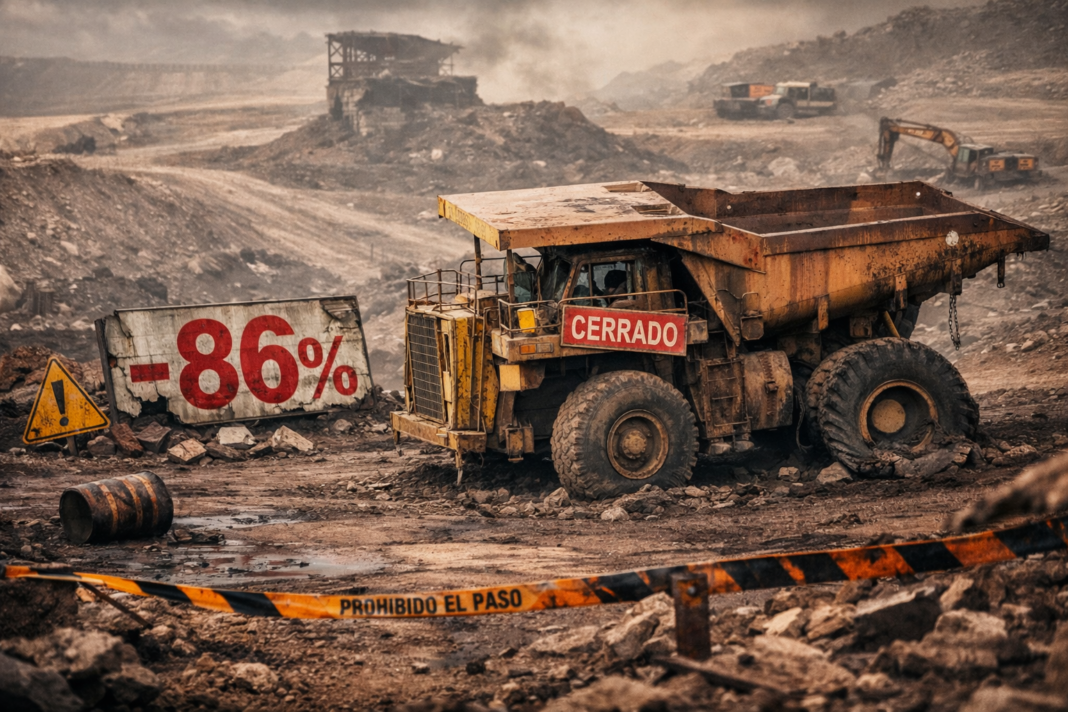 Simbolismo de la Crisis: Caída del 86% en la Inversión Minera