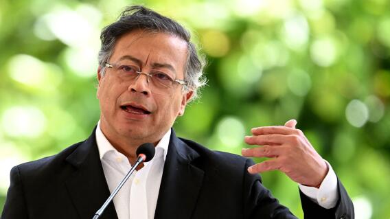 El presidente Gustavo Petro durante una declaración pública rechazando la censura de la Procuraduría y exigiendo auditoría al software electoral.