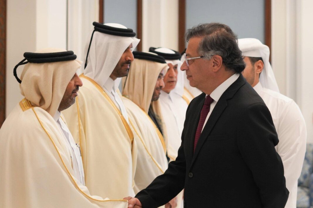 Gustavo Petro durante intervención internacional relacionada con Medio Oriente