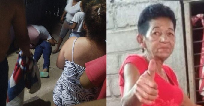 Escena del asesinato de mujer de 69 años en Bosconia Cesar frente a su casa tras ataque de sicarios