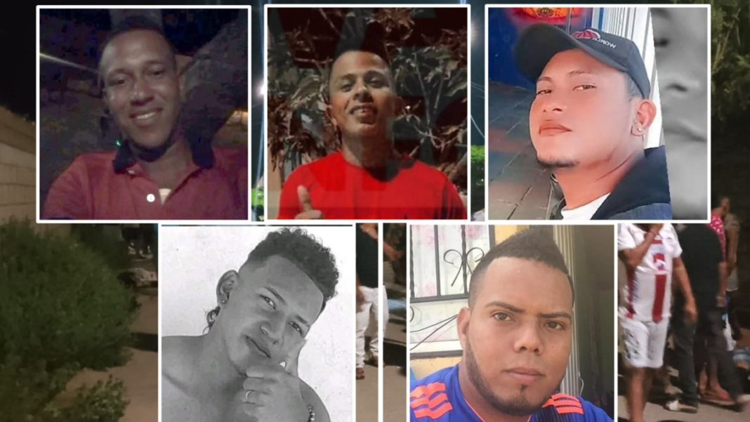 Imágenes de las víctimas de la masacre en Maicao La Guajira donde cinco personas fueron asesinadas en ataque armado