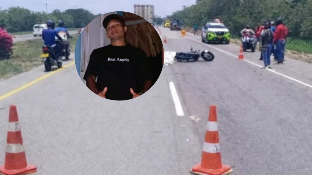 Accidente de moto en Bosconia Cesar con joven fallecido en vía nacional