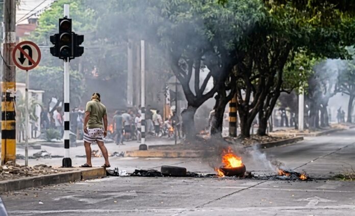 Protestas en Valledupar por fallas del servicio de energía de Afinia