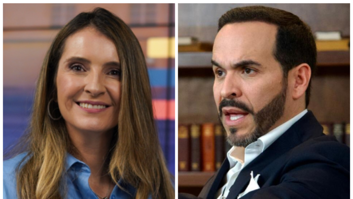 Abelardo de la Espriella y Paloma Valencia en el marco de las proyecciones presidenciales de Polymarket.