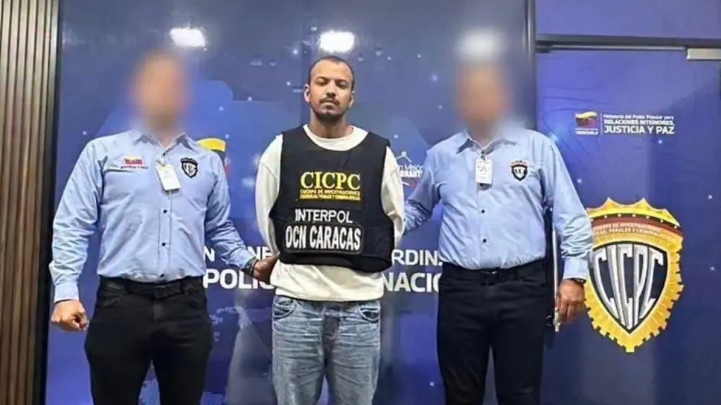 Arresto de un implicado en el caso Yulixa Toloza por parte de la Interpol y el CICPC en Caracas, Venezuela.