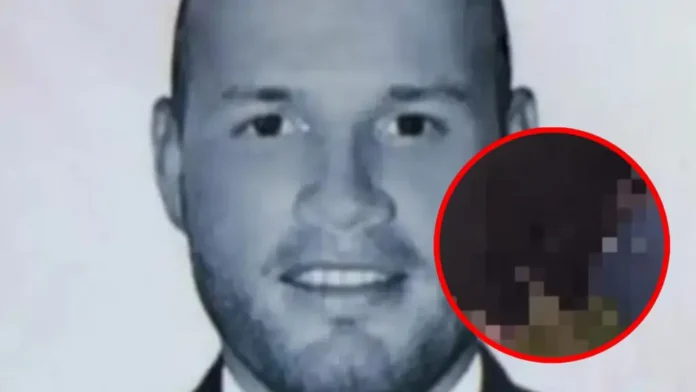 Retrato del líder político Rogers Devia junto a un recuadro rojo con imágenes pixeladas correspondientes al video de su asesinato en el Meta.