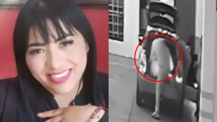 Montaje con el rostro de Blanca Adriana Vázquez y una captura de seguridad donde meten su cuerpo inconsciente al baúl de un carro.