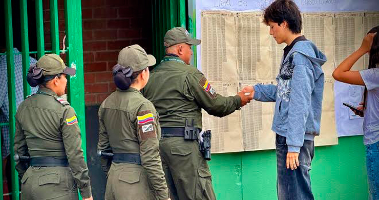 Operativo policial alrededor de un centro de votación en el Cesar