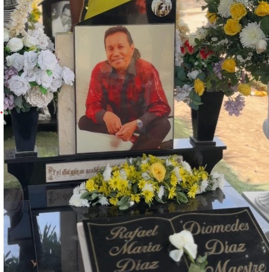 los fanáticos visitan la tumba de Diomedes Díaz