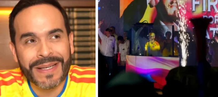 Abelardo de la Espriella con camiseta de la Selección Colombia