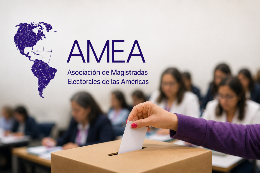 Misión AMEA destacando la participación de las mujeres en la segunda vuelta presidencial de Colombia 2026.