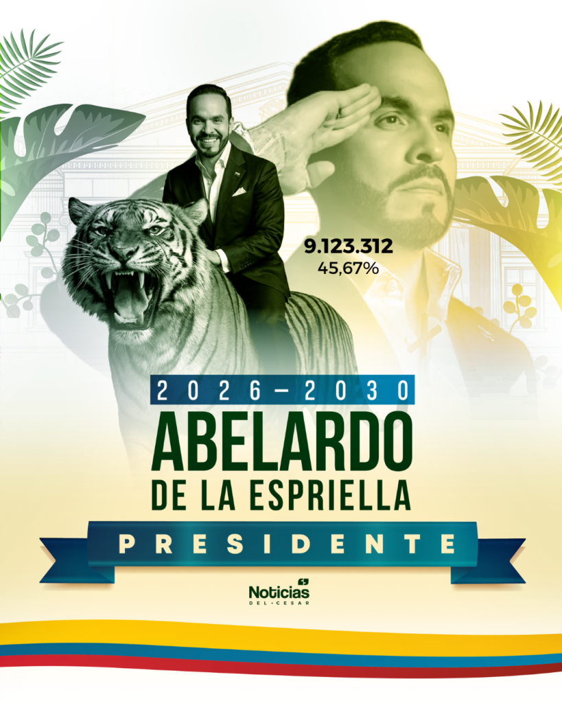 Abelardo de la Espriella tras imponerse en la segunda vuelta presidencial de Colombia en 2026.