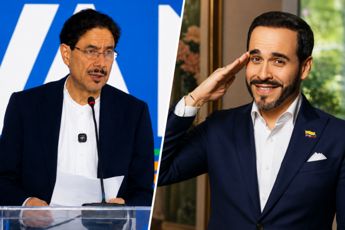 Iván Cepeda y Abelardo de la Espriella tras las elecciones presidenciales de Colombia de 2026.