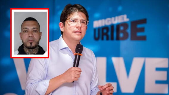 Alias ‘El Costeño’ y Miguel Uribe Turbay en imagen relacionada con una conversación registrada en video dentro de la investigación del atentado.
