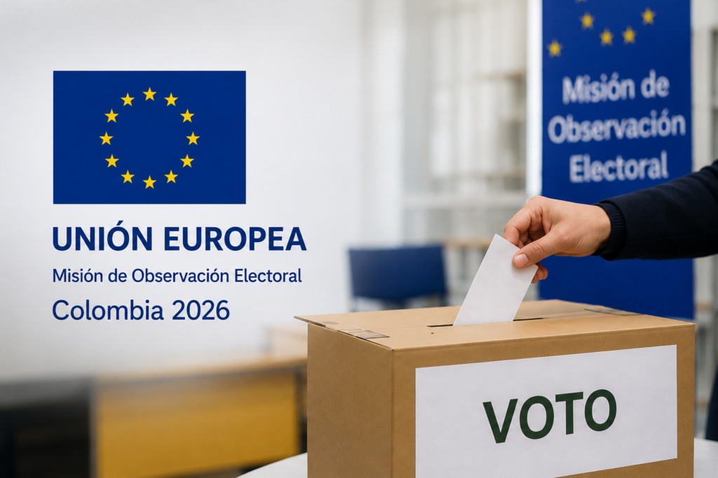 Misión de Observación Electoral de la Unión Europea durante la segunda vuelta presidencial de Colombia 2026.