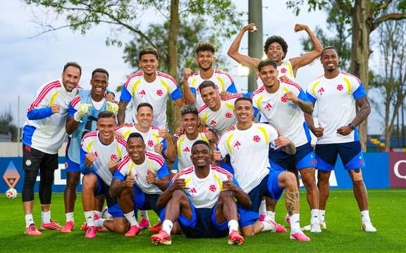 Jugadores de la Selección Colombia durante entrenamiento previo al debut ante Uzbekistán en el Mundial 2026.