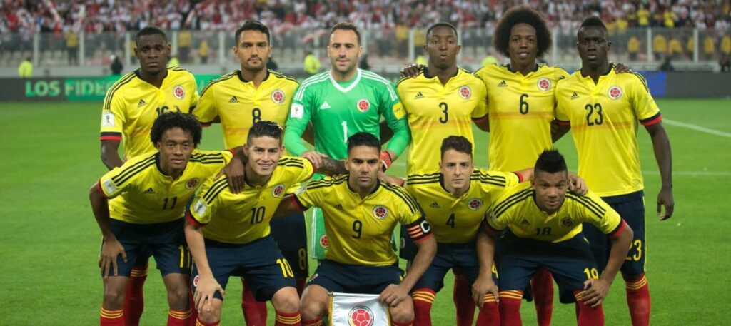 Selección Colombia durante el Mundial de Rusia 2018, torneo en el que alcanzó los octavos de final.