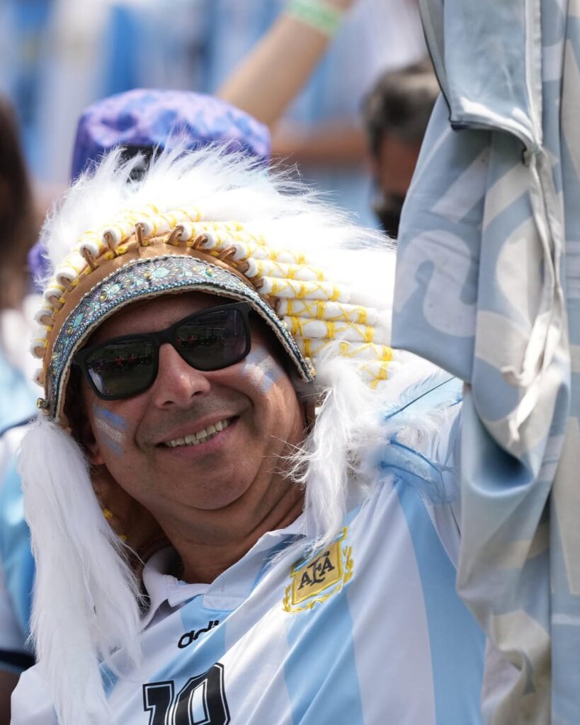 Aficionado argentino durante la final del Mundial 2026 ante España