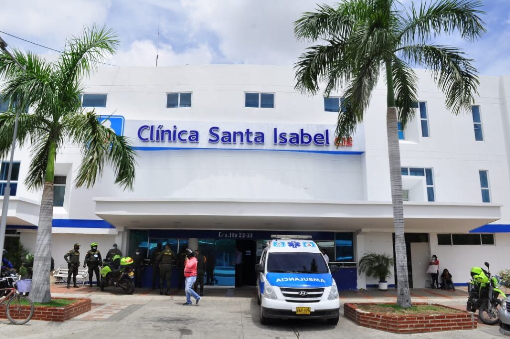 Clínica Santa Isabel de Valledupar, donde permanece hospitalizado joven