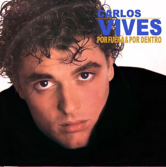 Portada del álbum Por fuera y por dentro, primera producción discográfica de Carlos Vives publicada en 1986.