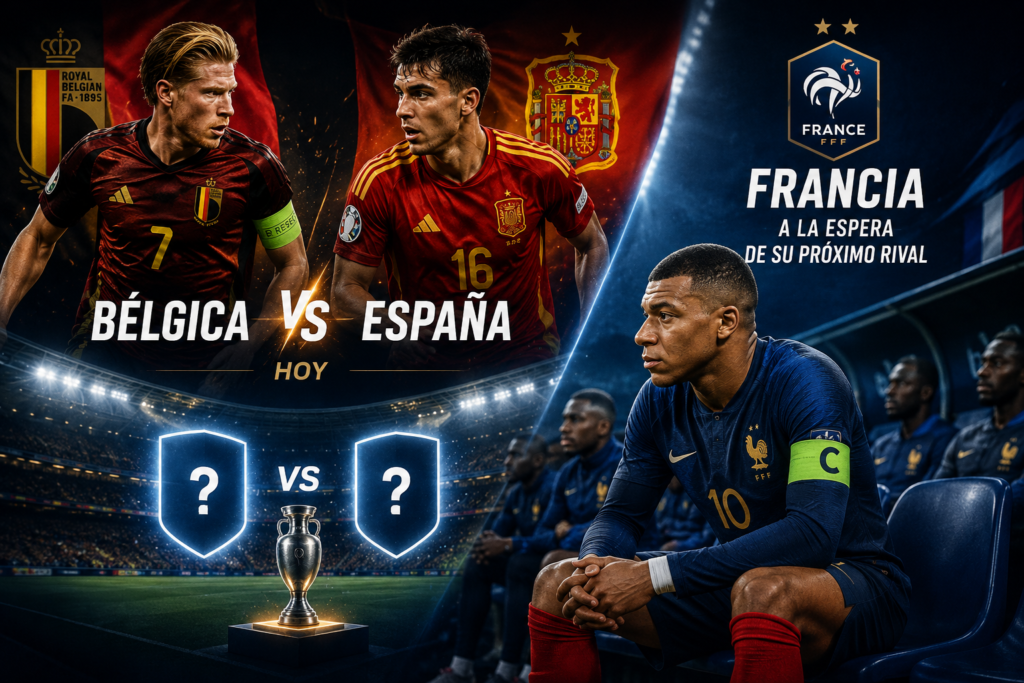 Bélgica y España se enfrentan en los cuartos de final del Mundial 2026 mientras Francia espera conocer a su rival en las semifinales.