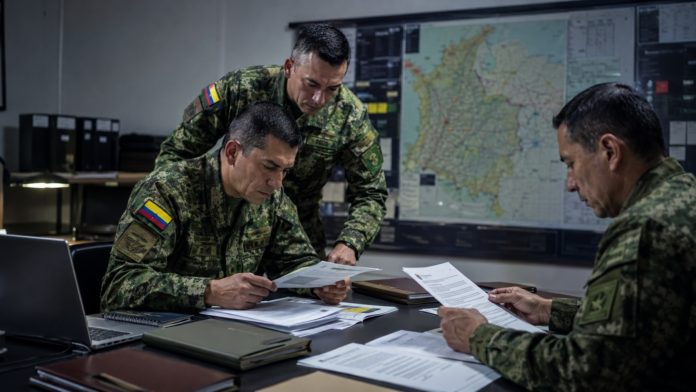 Militares revisan documentos sobre hallazgos en contrainteligencia militar y gastos reservados del Ejército