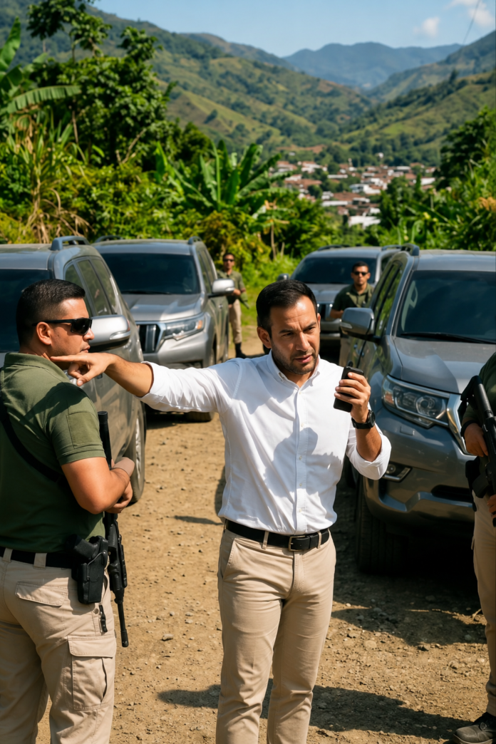 Abelardo de la Espriella durante el anuncio del nombramiento de Didier Blanco como nuevo director de la Unidad Nacional de Protección (UNP).
