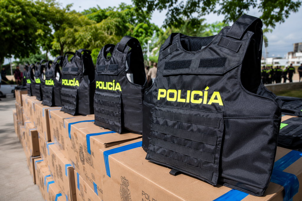 Chalecos antibalas entregados a la Policía para reforzar la seguridad en el Cesar