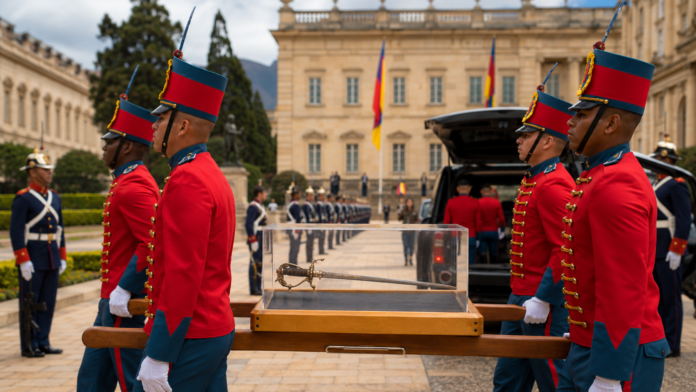 Espada de Bolívar trasladada desde la Casa de Nariño