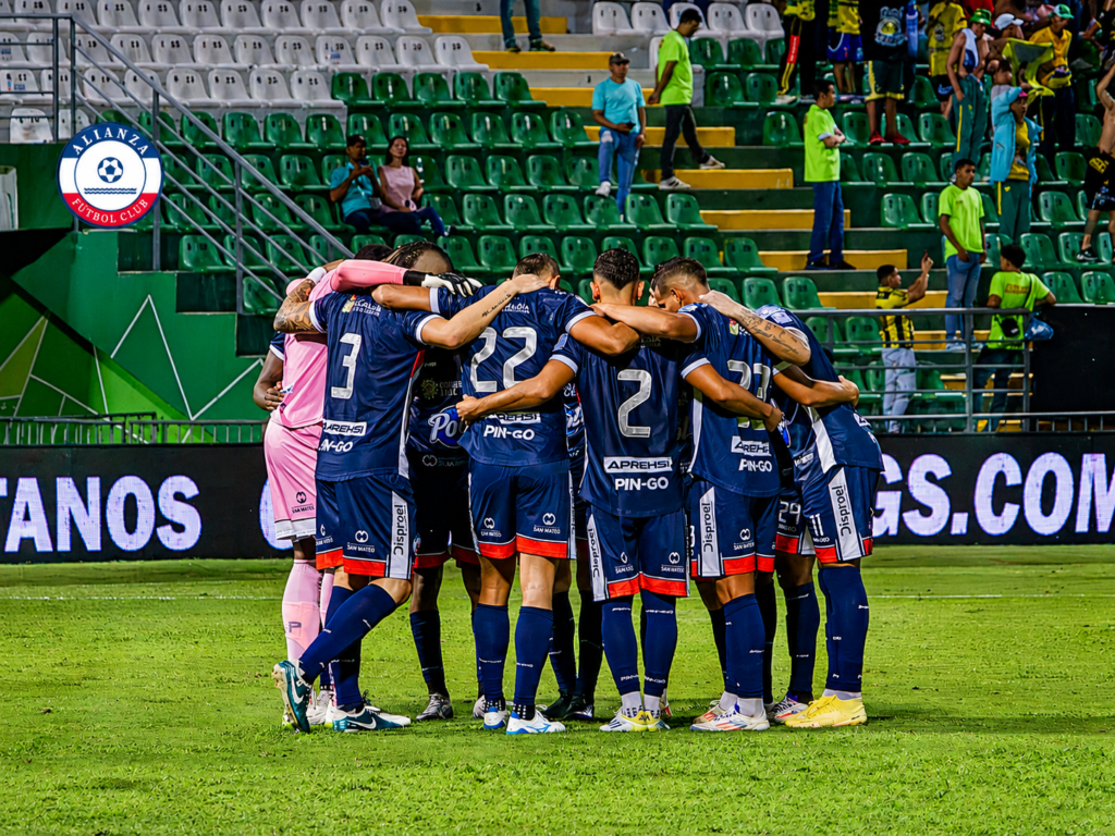 Jugadores de Alianza FC durante un partido de la Liga BetPlay