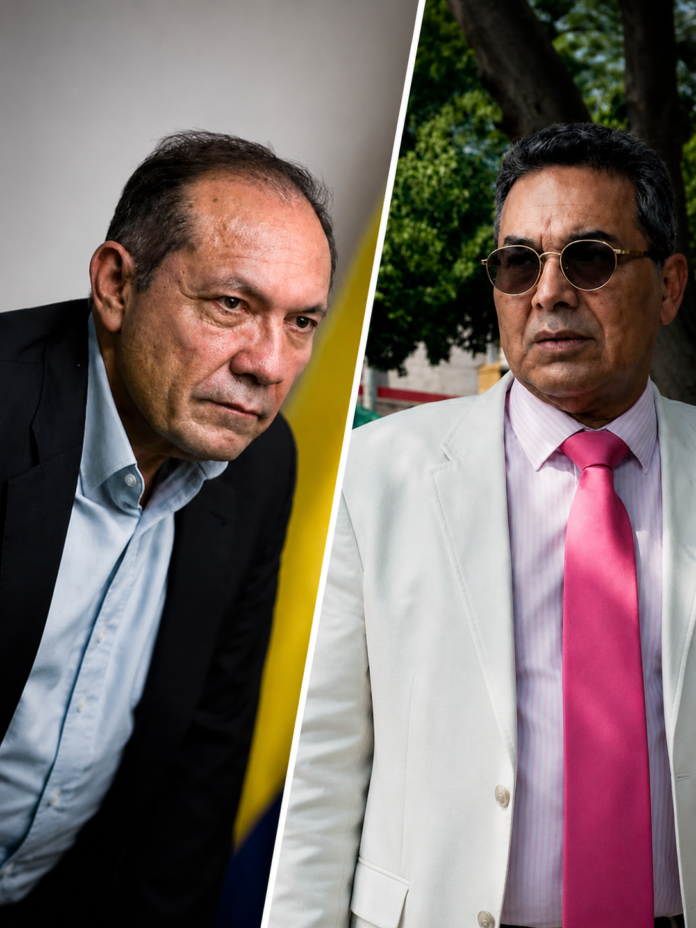Montaje fotográfico de Antonio Sanguino y Hernando Deluque en medio de la polémica generada tras la captura del exgobernador de La Guajira.