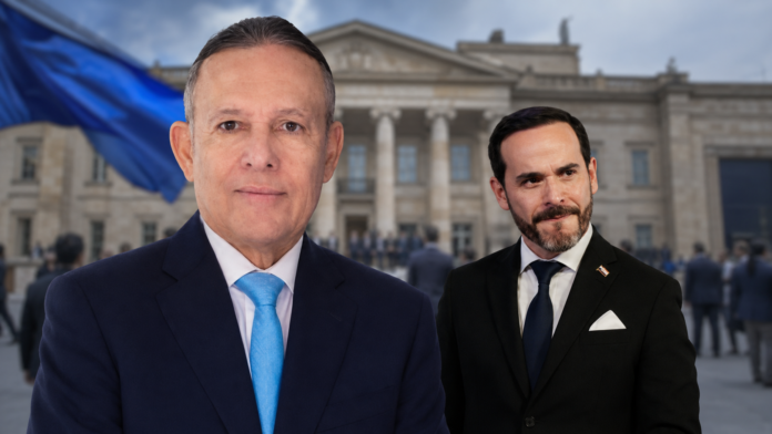 Efraín Cepeda y Abelardo de la Espriella en imagen sobre el respaldo del Partido Conservador al nuevo gobierno