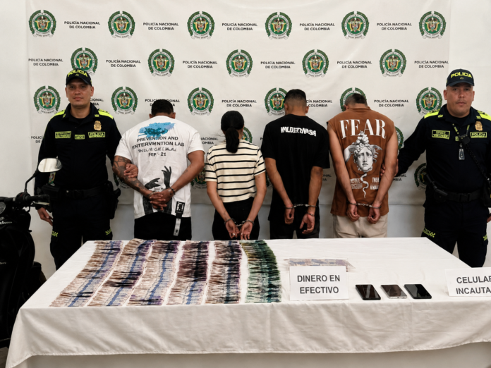 Cuatro capturados por el robo de 59 millones de pesos en Aguachica