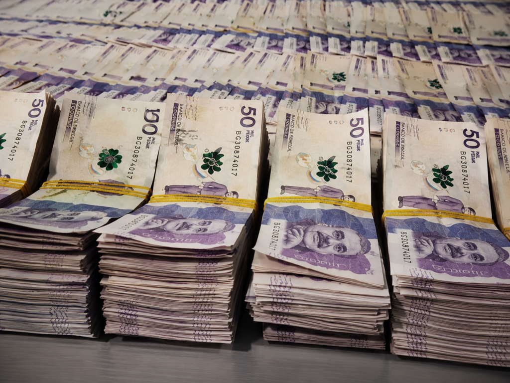 Dinero recuperado por robo millonario en Aguachica