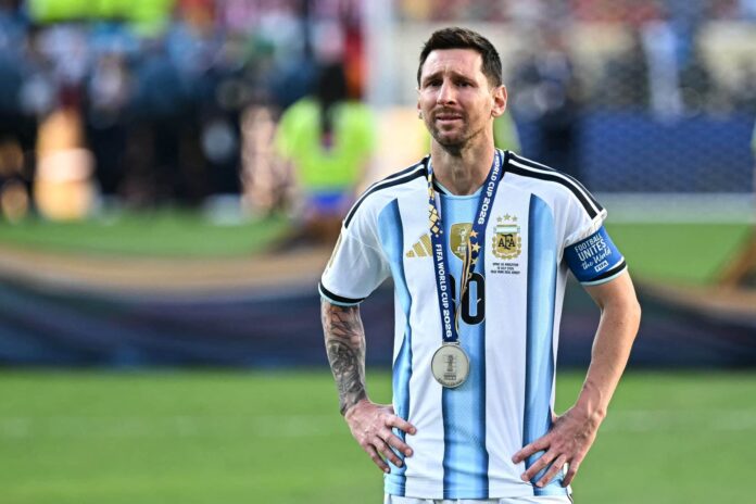 Lionel Messi triste después de la derrota de Argentina en la final del Mundial 2026.