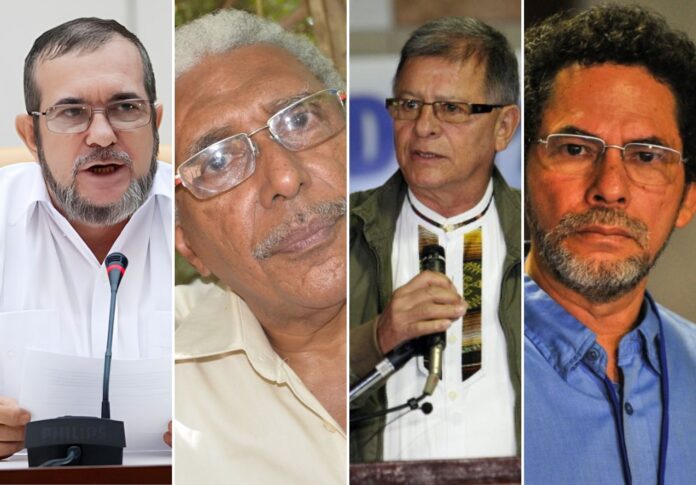Integrantes del antiguo secretariado de las Farc, que enviaron una carta al presidente electo Abelardo de la Espriella.
