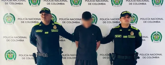 Captura de Diego Andrés Pallares Almenárez, enviado a prisión por el homicidio de un tendero en Bosconia, Cesar.
