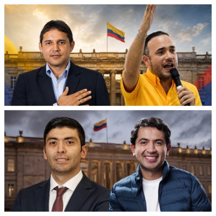 Alfredo Deluque, Honorio Henríquez, Daniel Briceño y Nicolás Barguil, protagonistas de la elección de las presidencias del Congreso este 20 de julio.