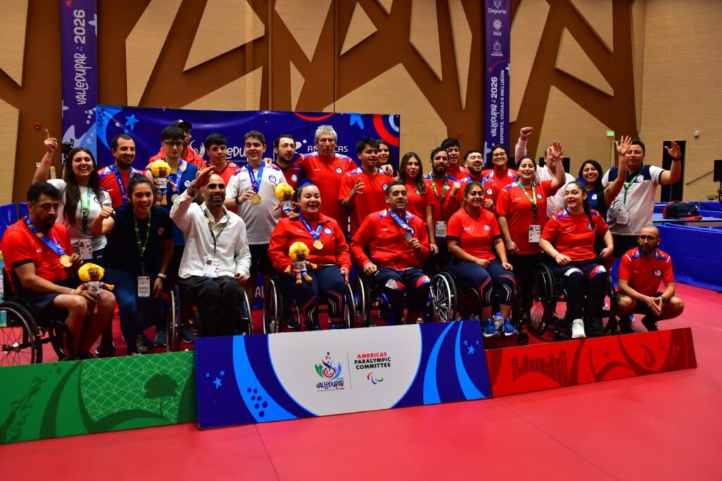Delegación de Chile celebra su destacada actuación en el Para tenis de mesa de los Juegos Parasuramericanos Valledupar 2026.