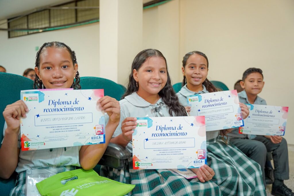 Estudiantes de Valledupar certificados en lengua y cultura coreana por la UPC y KOICA