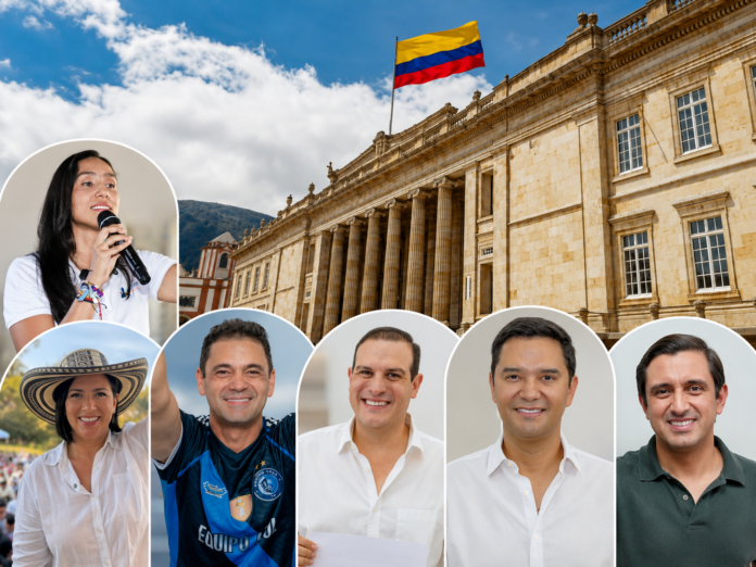 Congresistas del Cesar frente al Capitolio Nacional de Colombia