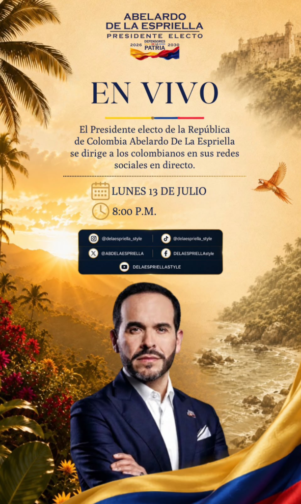 Abelardo de la Espriella en vivo este lunes 13 de julio a las 8:00 p. m.