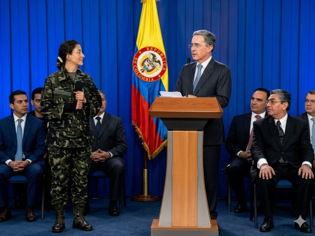 Anuncio oficial de la Operación Jaque con Ingrid Betancourt y autoridades colombianas.